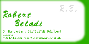 robert beladi business card